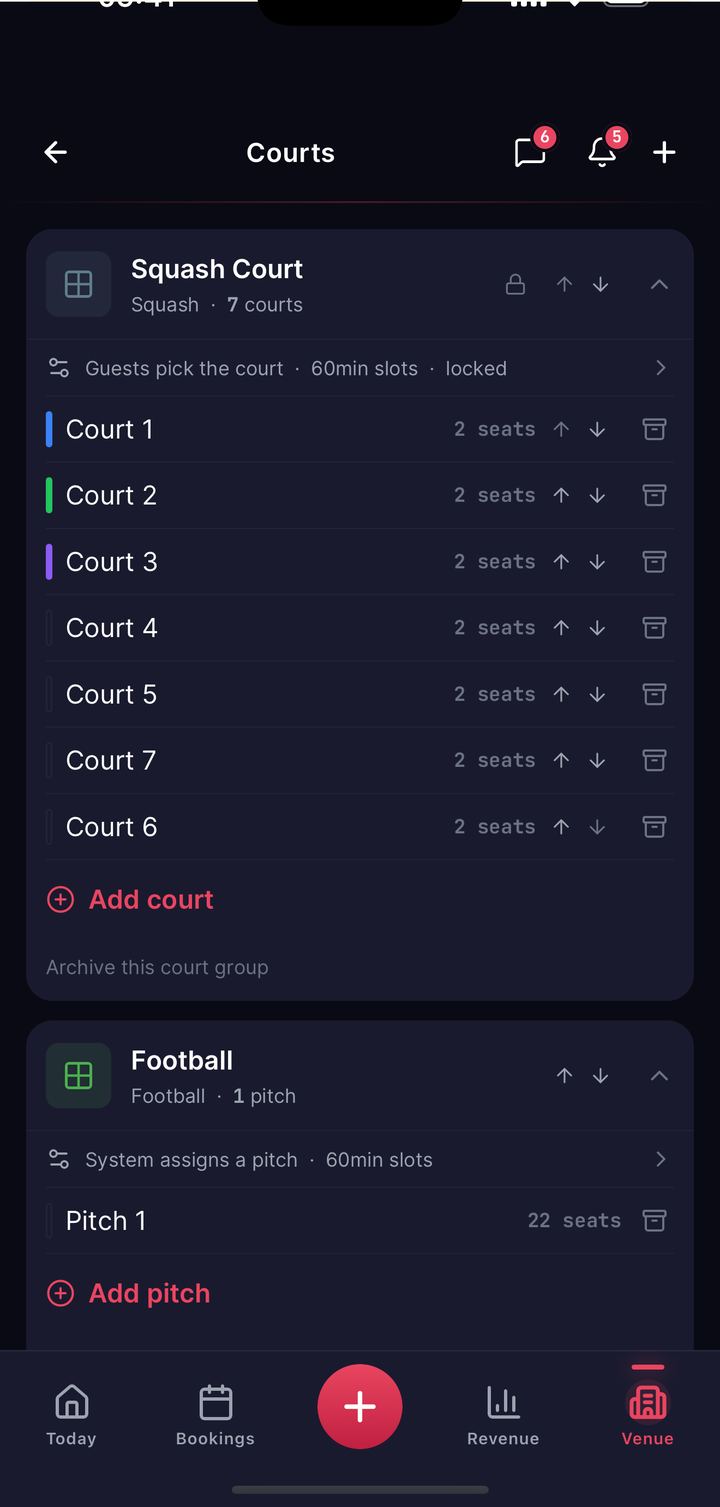 OwnerResourcesScreen zones overview